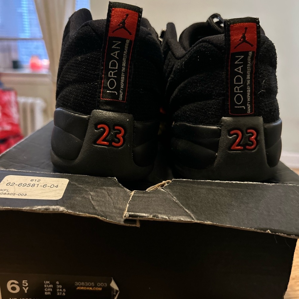 Black and Red Jordan Sneakers